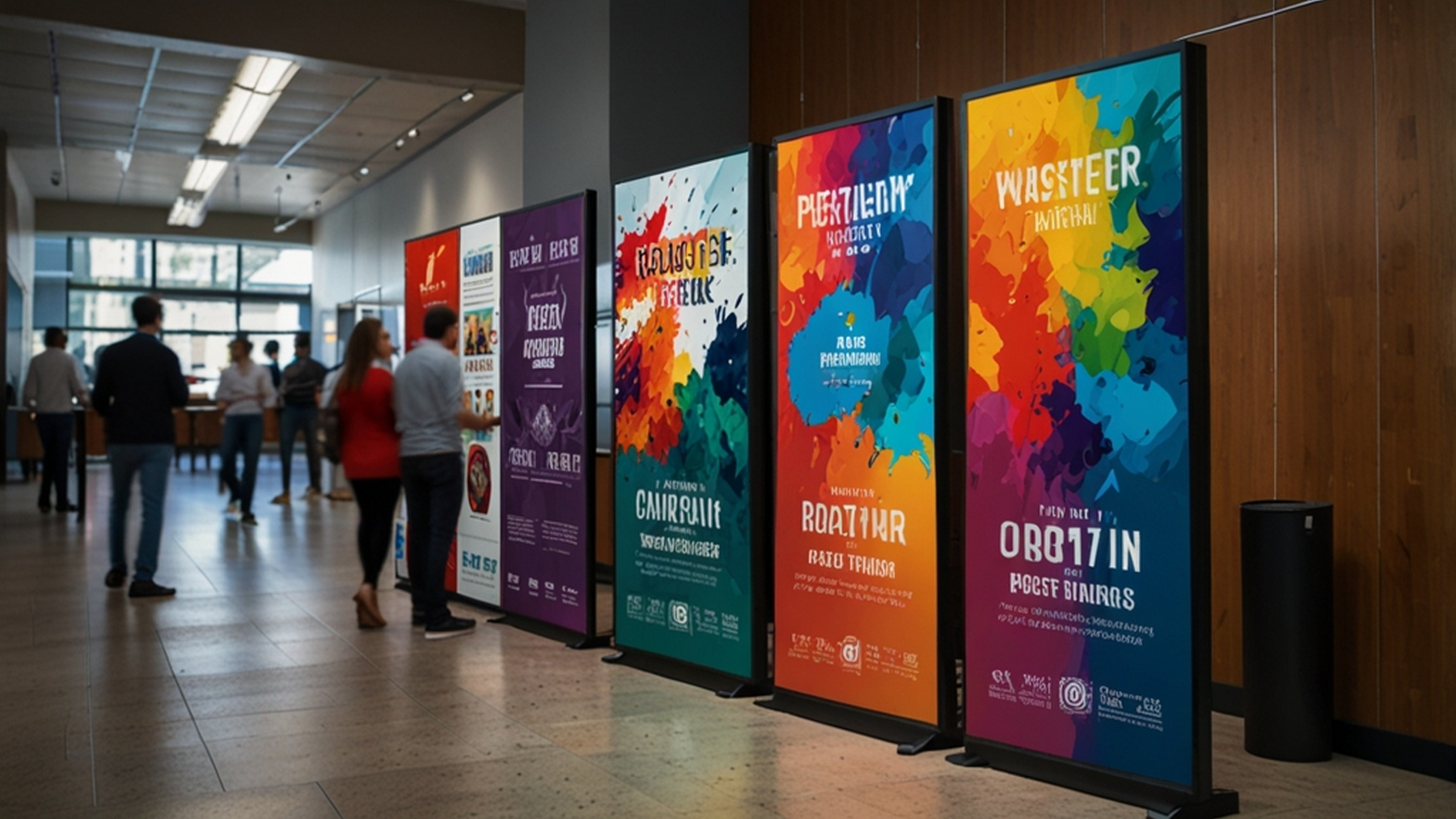 display-colorful-posters-with-word-art-them